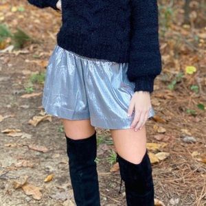 Metallic smock waist shorts new with tag